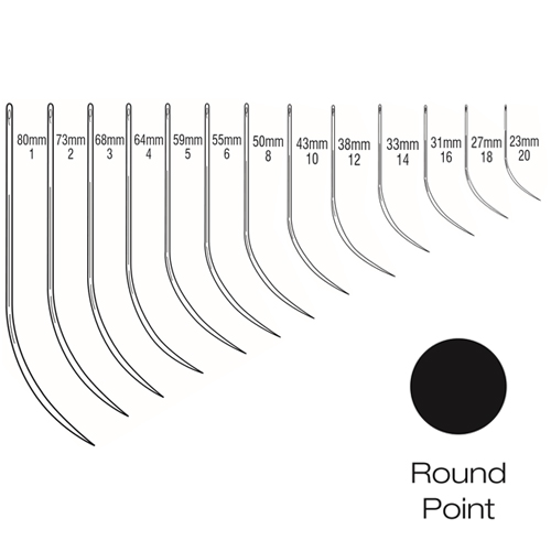 Suture Needles - Half Curved Round Bodied
